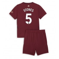 Camiseta Manchester City John Stones #5 Tercera Equipación para niños 2024-25 manga corta (+ pantalones cortos)